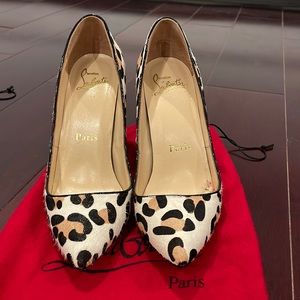 Christian Louboutin cheetah heels- dust bag included